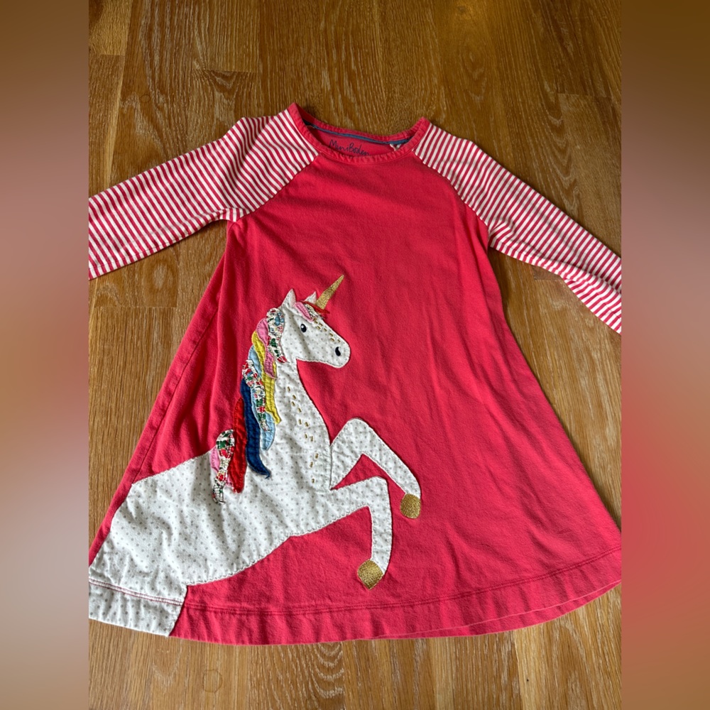 Mini Boden unicorn play dress size 5-6